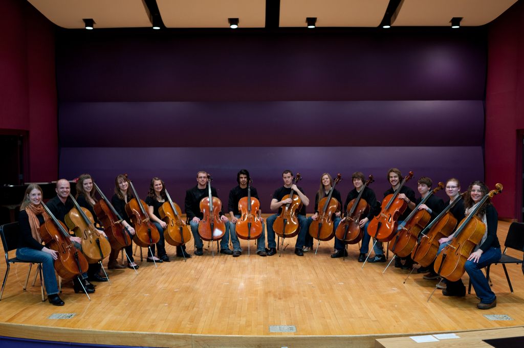 Conjunto de violonchelos de La Universidad Estatal de Montana.