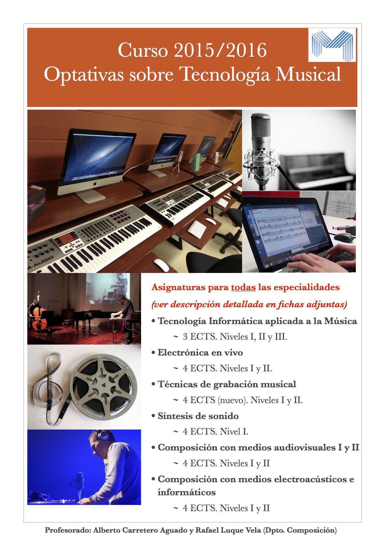 Optativas de Tecnología Musical, curso 2015-2016