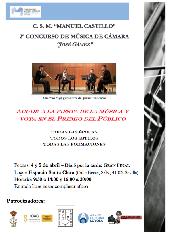 Acude al II Concurso de Música de Cámara “José Gámez”