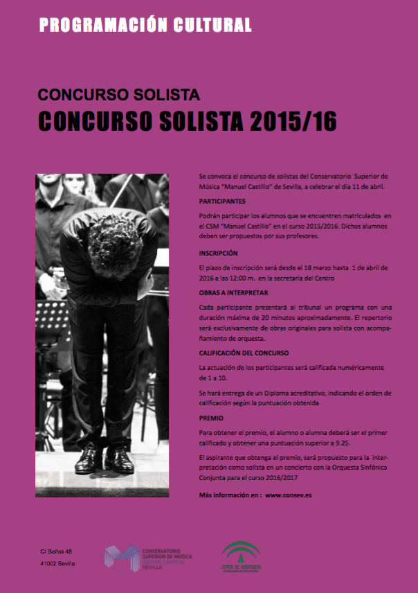 Bases del concurso solista — curso 2016-27
