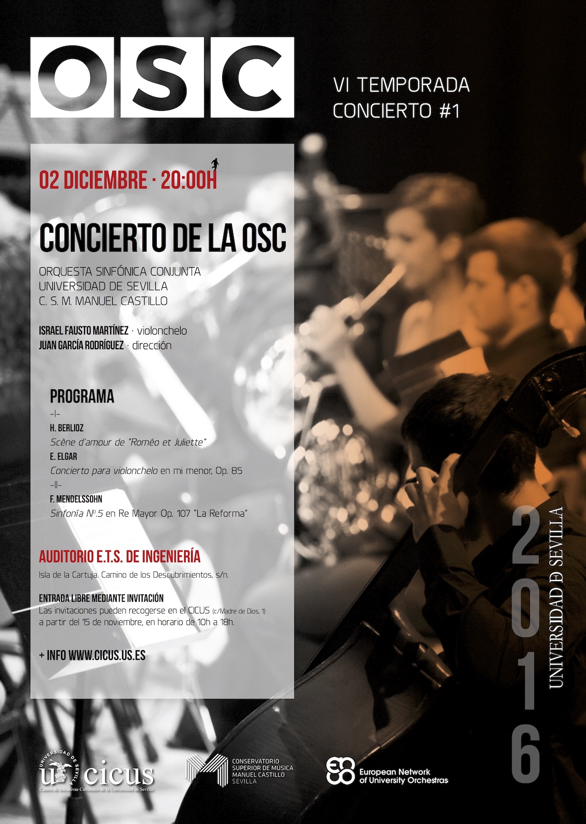 Primer concierto de temporada 2016-2017 de la Orquesta Sinfónica Conjunta OSC