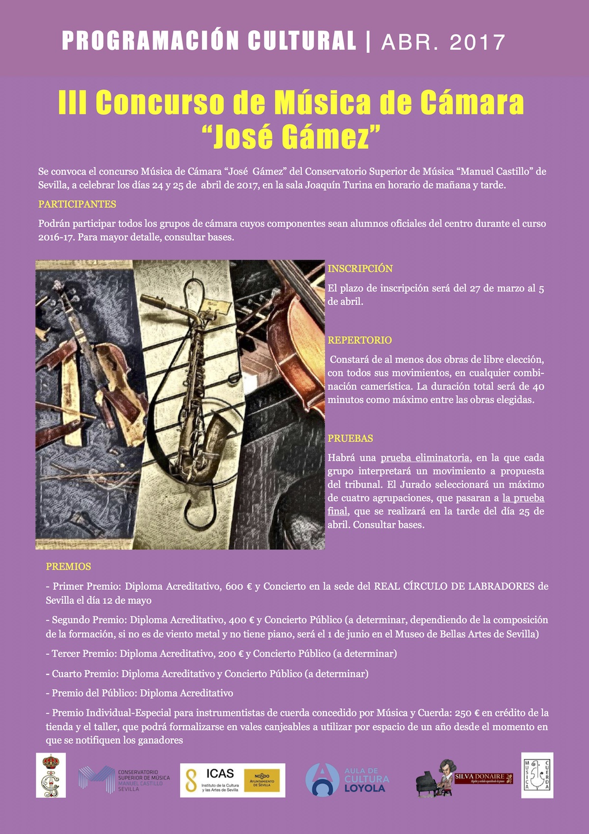 Tercer Concurso de Música de Cámara “José Gámez”