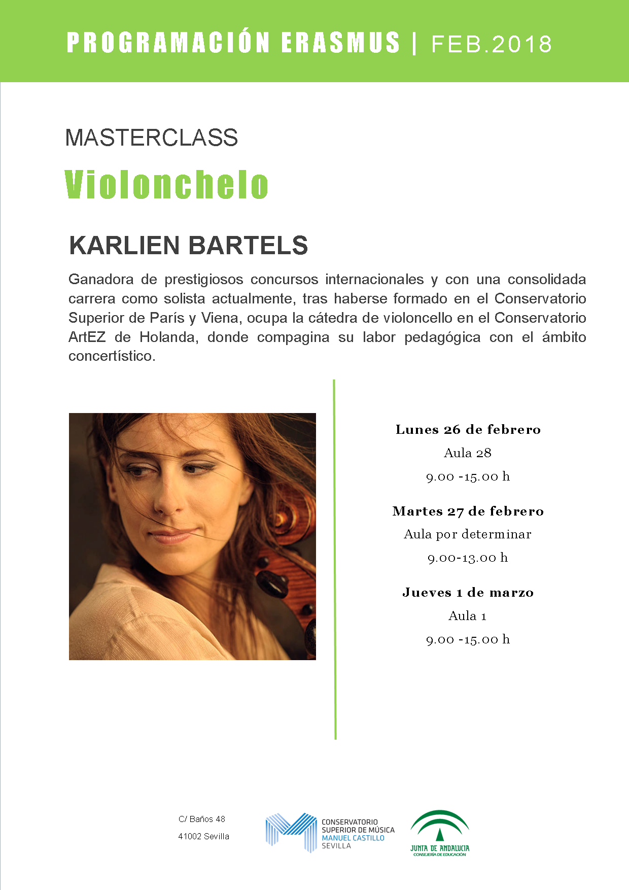 Masterclass de violonchelo — Karlien Bartels