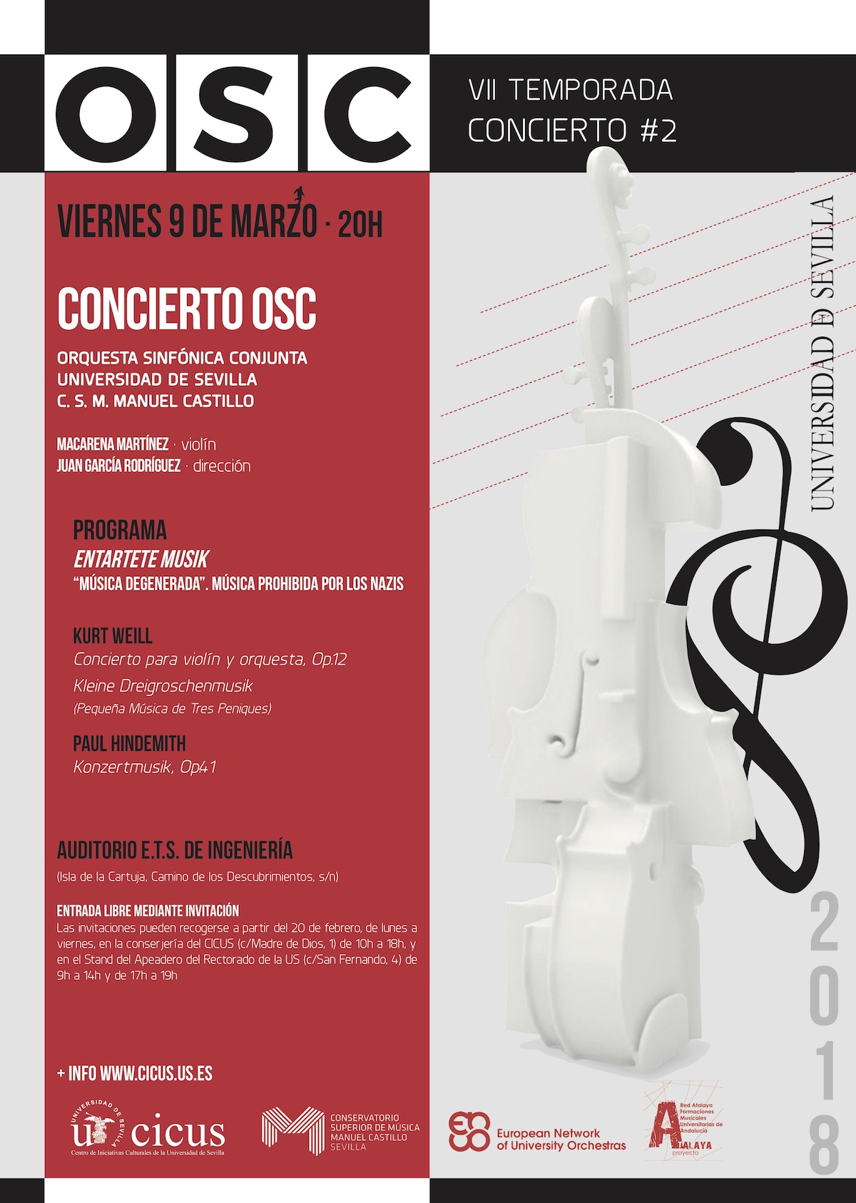 Segundo concierto temporada 2017-2018 Orquesta Sinfónica Conjunta (OSC)