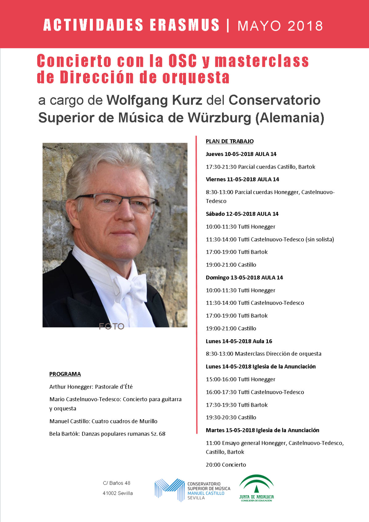 Masterclass de dirección de orquesta y concierto con la OSC — Wolfgang Kurz