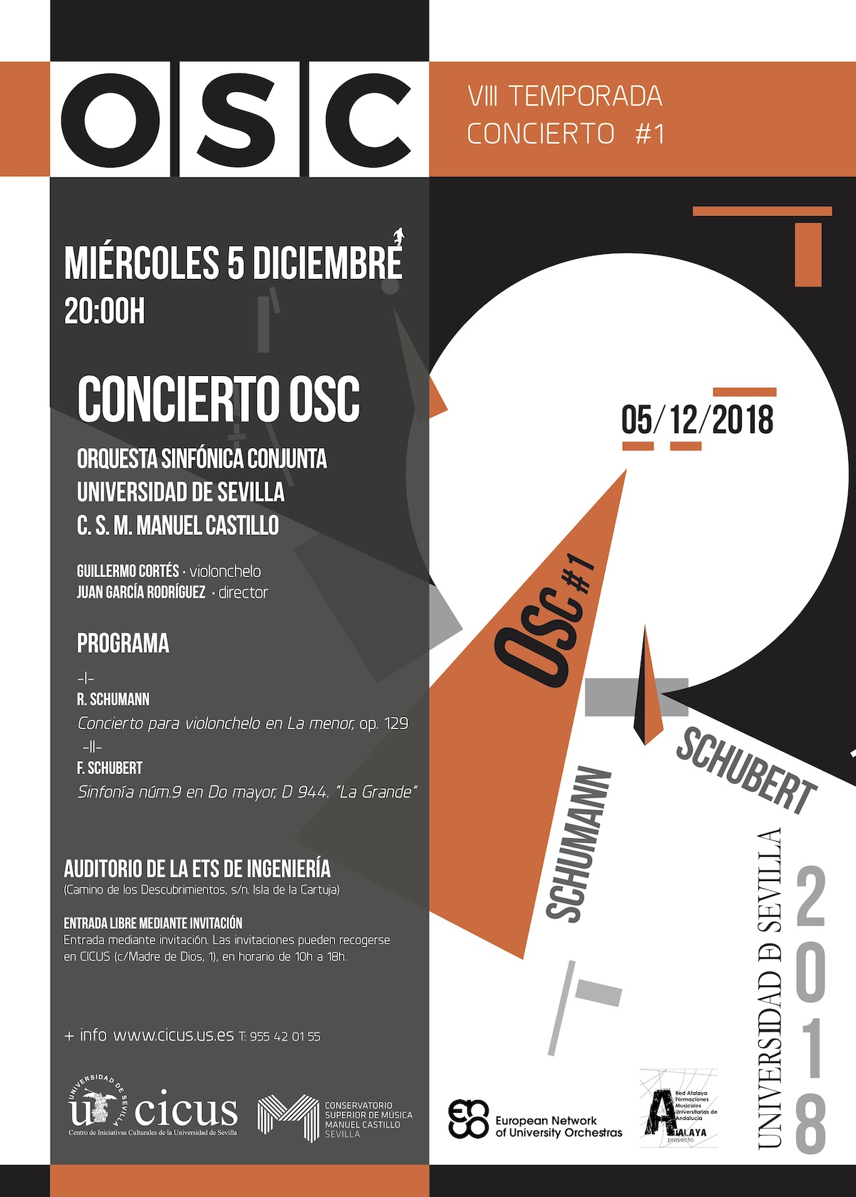 Primer concierto de la temporada 2018-2019 de la Orquesta Sinfónica Conjunta (OSC)