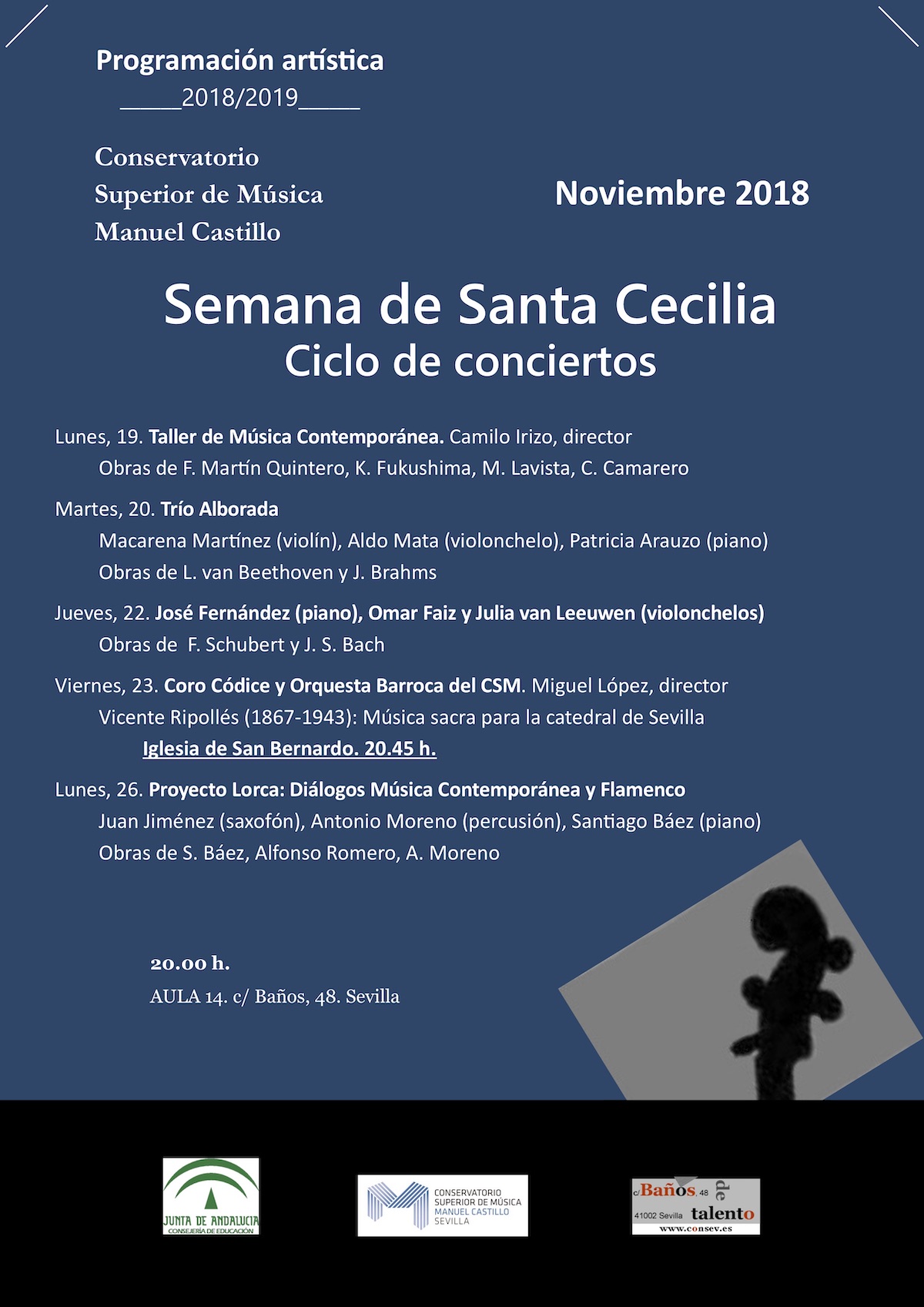 Santa Cecilia 2018 — Conciertos