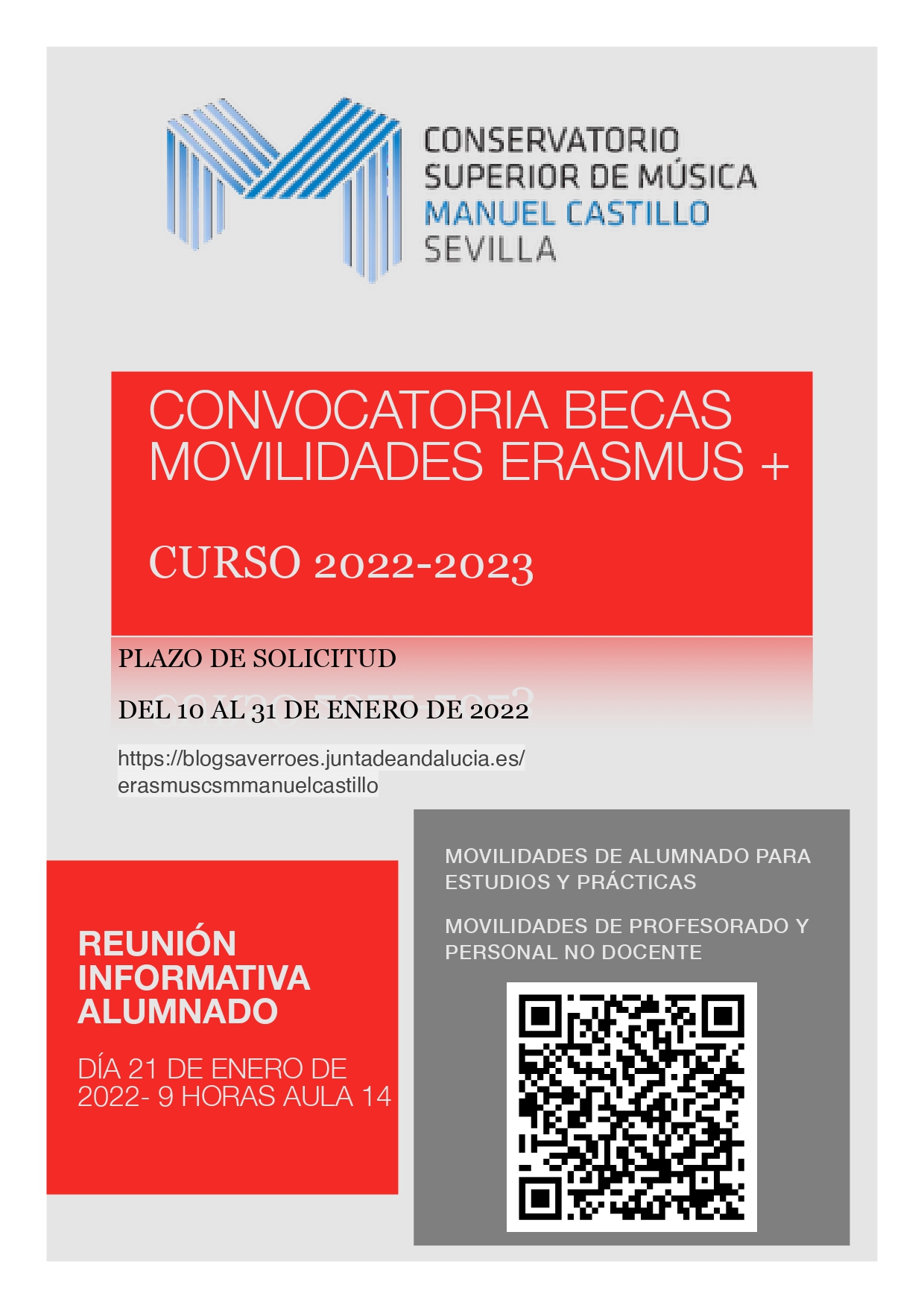 Convocatoria Erasmus 2022-23